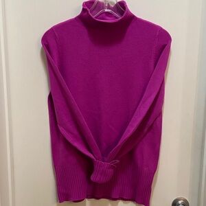 French Connection Vibrant Pink Turtleneck Sweater